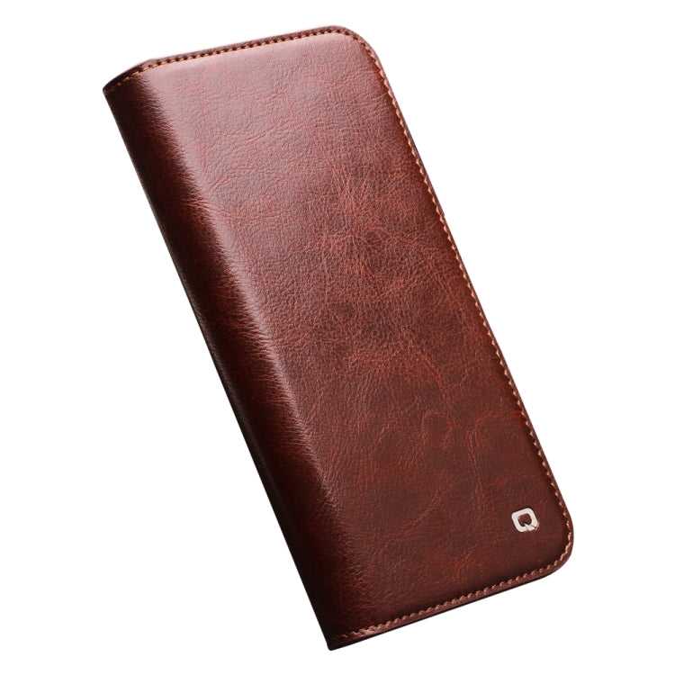 For iPhone 14 Pro Max QIALINO Horizontal Flip Leather Phone Case (Brown) Eurekaonline