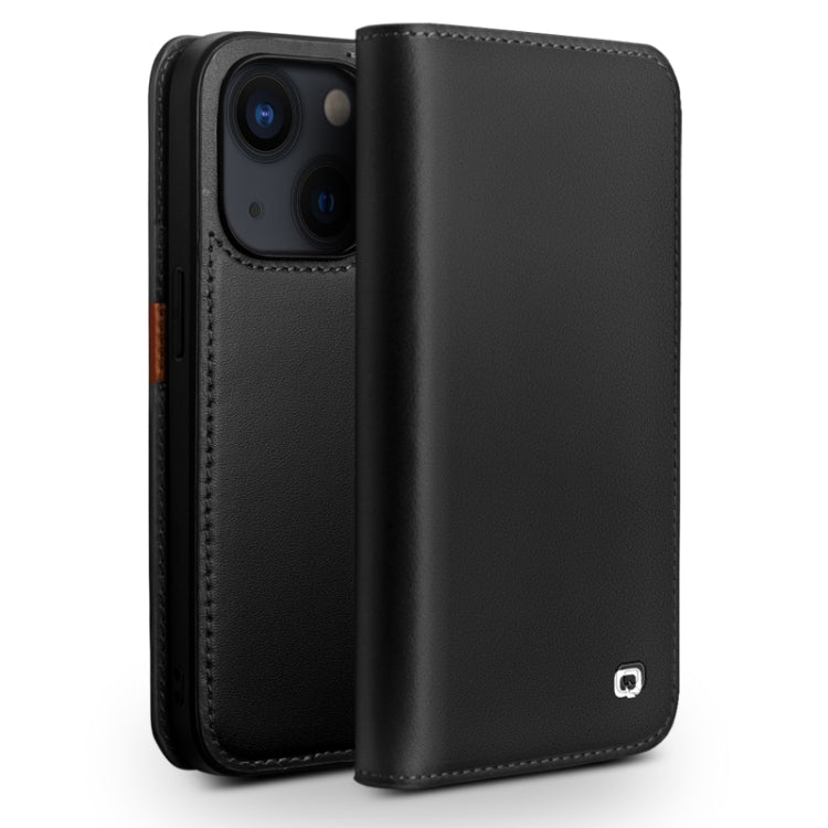For iPhone 14 QIALINO Business Horizontal Flip PU Phone Case (Black) Eurekaonline