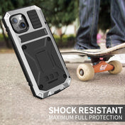 For iPhone 14 R-JUST Shockproof Waterproof Dust-proof Case with Holder (Silver) Eurekaonline