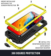 For iPhone 14 R-JUST Shockproof Waterproof Dust-proof Case with Holder (Yellow) Eurekaonline