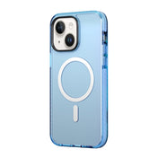 For iPhone 14 ROCK Double-layer Armor Shield MagSafe Magnetic Phone Case (Blue) Eurekaonline