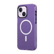 For iPhone 14 ROCK Double-layer Armor Shield MagSafe Magnetic Phone Case (Purple) Eurekaonline