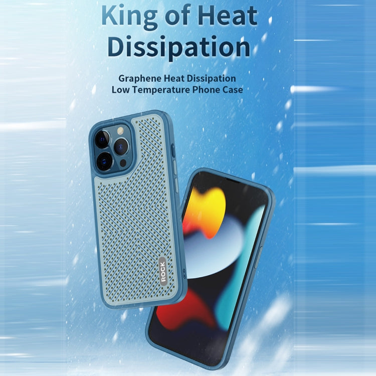 For iPhone 14 ROCK Graphene Heat Dissipation Phone Case (Blue) Eurekaonline