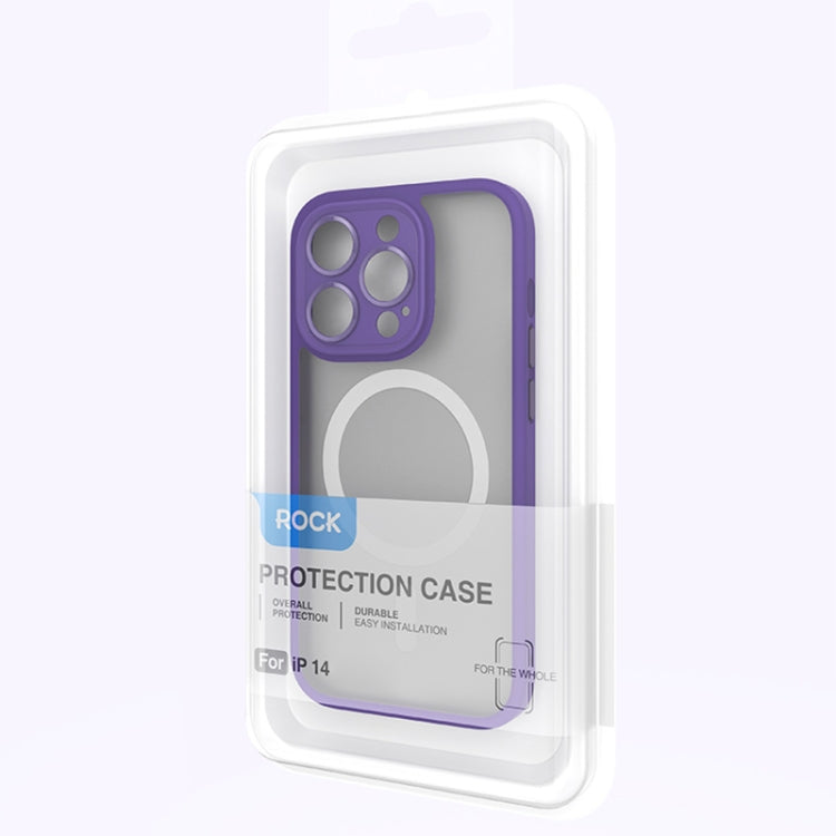For iPhone 14 ROCK Guard Skin-feel MagSafe Phone Case (Black) Eurekaonline