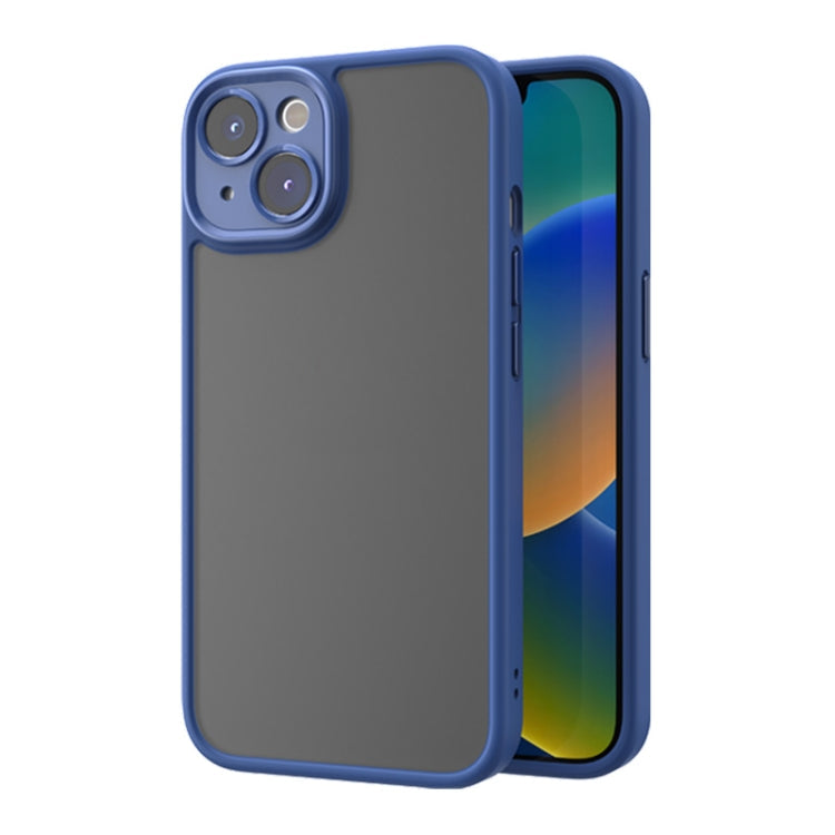 For iPhone 14 ROCK Guard Skin-feel Phone Case (Blue) Eurekaonline