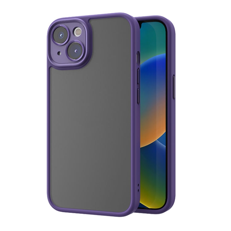 For iPhone 14 ROCK Guard Skin-feel Phone Case (Purple) Eurekaonline