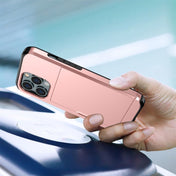 For iPhone 14 Shockproof Armor Protective Phone Case with Slide Card Slot (Dark Blue) Eurekaonline