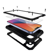 For iPhone 14 Shockproof Waterproof Dustproof Metal + Silicone Phone Case(Black) Eurekaonline