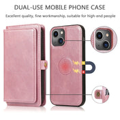 For iPhone 14 Strong Magnetic Detachable Leather Case (Rose Gold) Eurekaonline