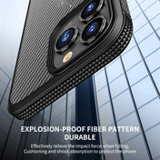For iPhone 14 iPAKY Carbon Fiber Texture Shockproof PC + TPU Protective Phone Case (Blue) Eurekaonline