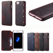 For iPhone 6s / 7 / 8 Denior Oil Wax Cowhide Simple Horizontal Flip Leather Case with Card Slots & Wallet(Black) Eurekaonline