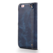 For iPhone 7 / 8 Denior Oil Wax Cowhide Magnetic Button Horizontal Flip Leather Case with Card Slots & Wallet(Dark Blue) Eurekaonline