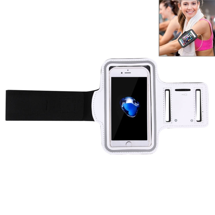 For iPhone 8 Plus & 7 Plus   Sport Armband Case with Key Pocket(White) Eurekaonline