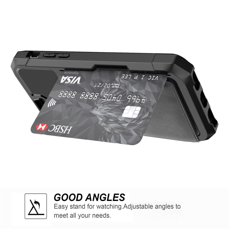 For iPhone SE 2022 / SE 2020 / 8 / 7 Magnetic Wallet Card Bag Leather Case(Black) Eurekaonline
