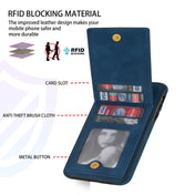 For iPhone SE 2022 / SE 2020 / 8 / 7 N.BEKUS Vertical Flip Card Slot RFID Phone Case(Blue) Eurekaonline