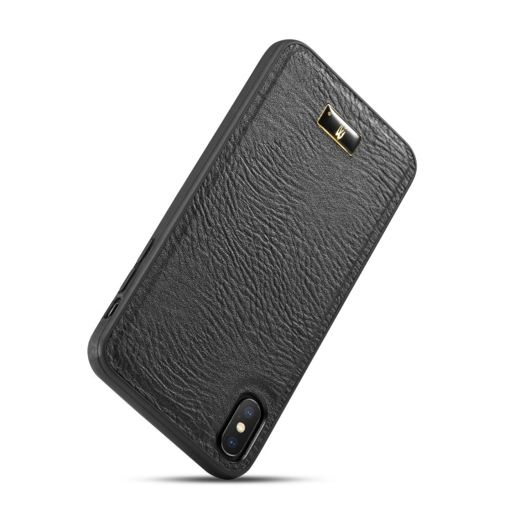  XS Fierre Shann Leather Texture Phone Back Cover Case(Cowhide Black) Eurekaonline