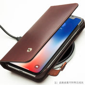 For iPhone X / XS QIALINO Crazy Horse Business Horizontal Flip Leather Case with Holder & Card Slots, Style:With Buckle(Brown) Eurekaonline