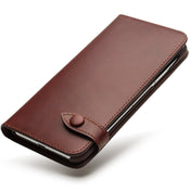 For iPhone X / XS QIALINO Crazy Horse Business Horizontal Flip Leather Case with Holder & Card Slots, Style:With Buckle(Brown) Eurekaonline