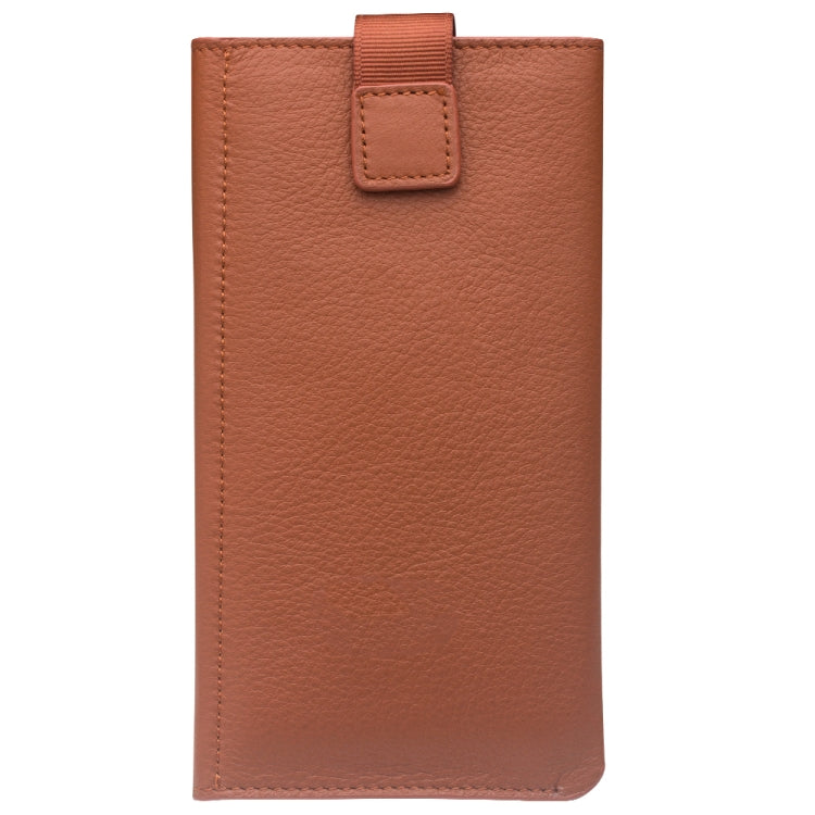  XS QIALINO Nappa Texture Top-grain Leather Horizontal Flip Wallet Case with Card Slots(Brown) Eurekaonline
