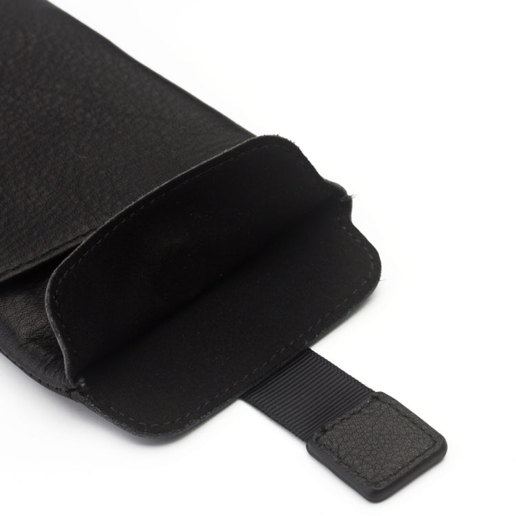 For iPhone XR QIALINO Nappa Texture Top-grain Leather Liner Bag with Card Slots(Black) Eurekaonline