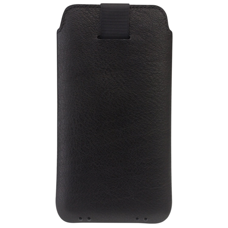 For iPhone XR QIALINO Nappa Texture Top-grain Leather Liner Bag with Card Slots(Black) Eurekaonline