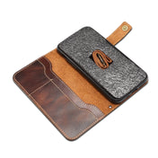 For iPhone XS Max Denior Oil Wax Cowhide DK Magnetic Button Horizontal Flip Leather Case with Holder & Card Slots & Wallet(Brown) Eurekaonline