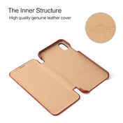 For iPhone XS Max Fierre Shann Business Magnetic Horizontal Flip Genuine Leather Case(Brown) Eurekaonline