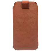 For iPhone XS Max QIALINO Nappa Texture Top-grain Leather Liner Bag with Card Slots(Brown) Eurekaonline