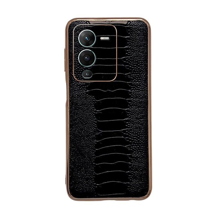 For vivo S15 Pro 5G Genuine Leather Weilai Series Nano Plating Phone Case(Black) Eurekaonline