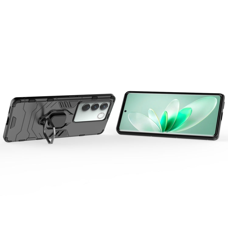For vivo S16 Magnetic Ring Holder PC + TPU Phone Case(Black) Eurekaonline