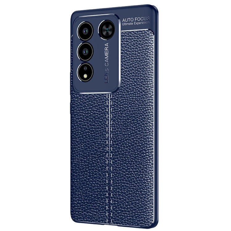 For vivo S16 Pro Litchi Texture Shockproof TPU Phone Case(Blue) Eurekaonline
