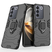 For vivo S16e Magnetic Ring Holder PC + TPU Phone Case(Black) Eurekaonline