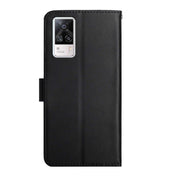 For vivo S9e Genuine Leather Fingerprint-proof Flip Phone Case(Black) Eurekaonline