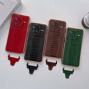 For vivo X80 5G Genuine Leather Weilai Series Nano Plating Phone Case(Green) Eurekaonline