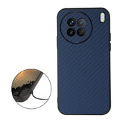 For vivo X90 Accurate Hole Carbon Fiber Texture PU Phone Case(Blue) Eurekaonline