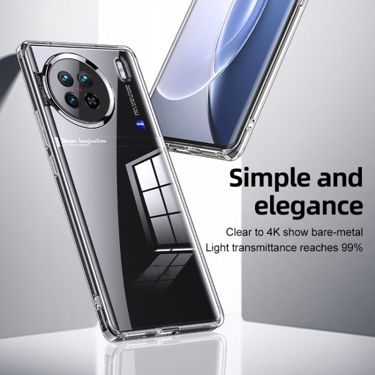 For vivo X90 Armor Clear TPU Hard PC Phone Case(Clear) Eurekaonline