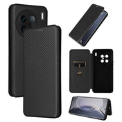 For vivo X90 Pro+ 5G Carbon Fiber Texture Flip Leather Phone Case(Black) Eurekaonline