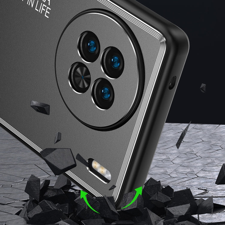 For vivo X90 Pro+ Frosted Metal Phone Case(Black) Eurekaonline