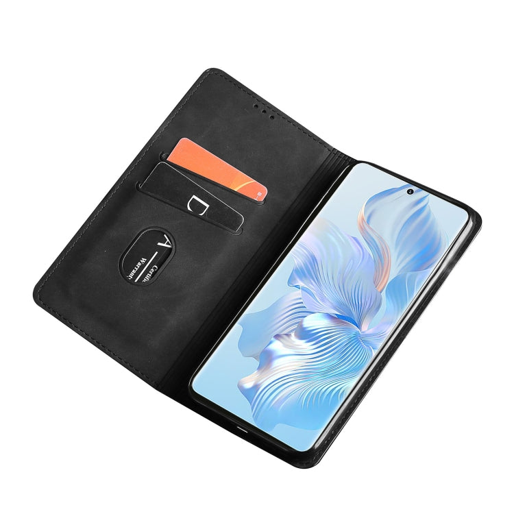 For vivo X90 Skin Feel Magnetic Horizontal Flip Leather Phone Case(Black) Eurekaonline