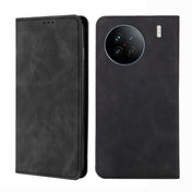 For vivo X90 Skin Feel Magnetic Horizontal Flip Leather Phone Case(Black) Eurekaonline