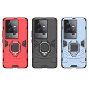 For vivo iQOO 11 Magnetic Ring Holder PC + TPU Phone Case(Black) Eurekaonline