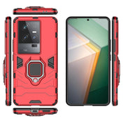 For vivo iQOO 11 Magnetic Ring Holder PC + TPU Phone Case(Red) Eurekaonline