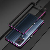 For vivo iQOO 7 Aurora Series Lens Protector + Metal Frame Protective Case(Black Purple) Eurekaonline