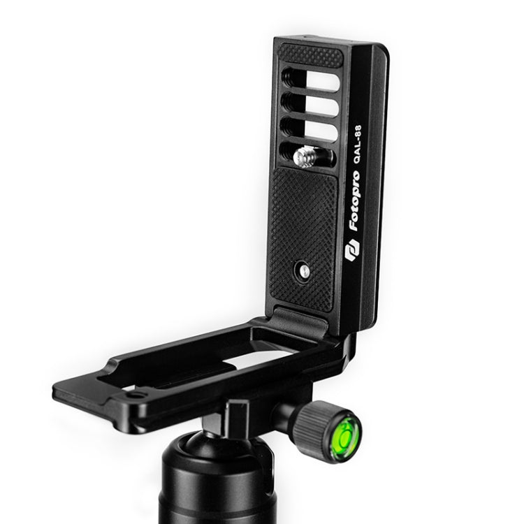 Fotopro QAL-88 2 in 1 Vertical Shoot 1 / 4 inch  Quick Release L Plate Bracket Base Holder(Black) Eurekaonline