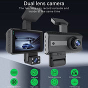 Front and Inner Dual Camera HD Infrared Night Vision Car Dash Cam Driving Recorder Eurekaonline