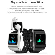 G36pro 1.3 inch IPS Screen Earphone Smart Watch,Support Blood Pressure Measurement / Sleep Monitoring(Silver) Eurekaonline
