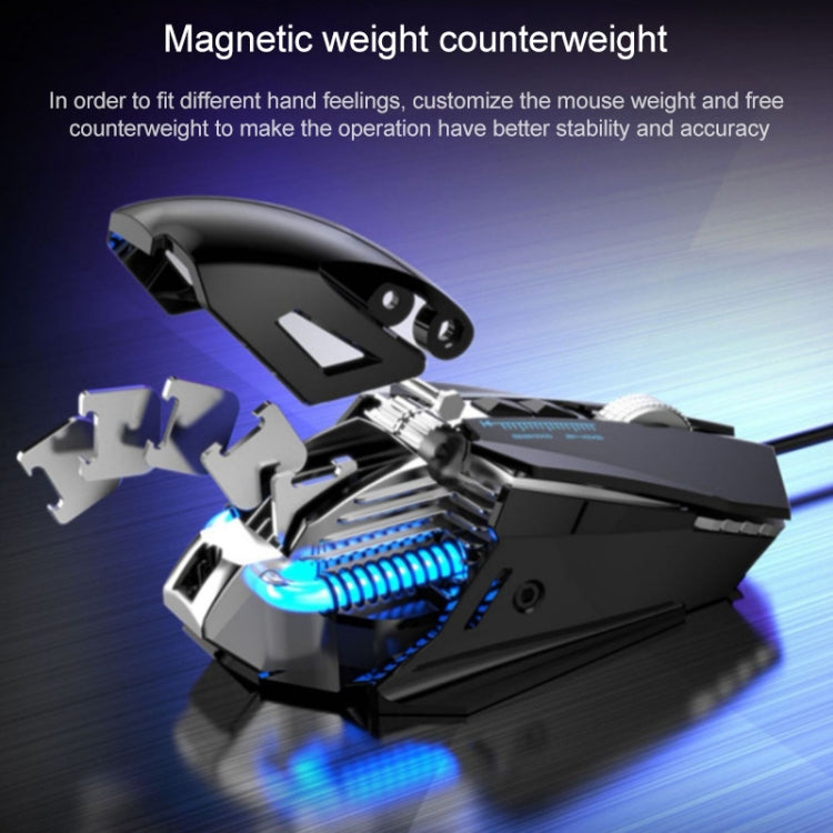 G535 Colorful Lighting Wired Macro Programming Mechanical Gaming Mouse (Black) Eurekaonline