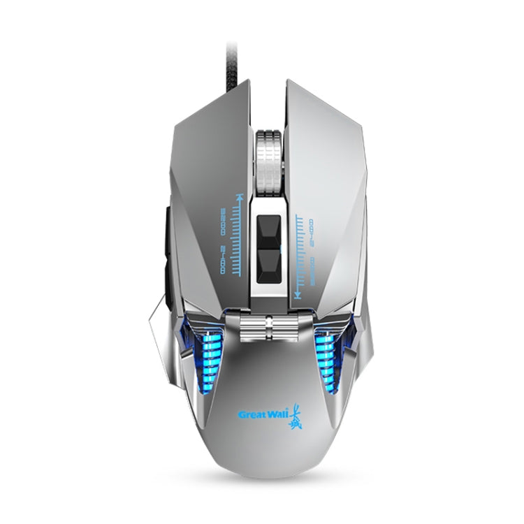 G535 Colorful Lighting Wired Macro Programming Mechanical Gaming Mouse (Silver) Eurekaonline