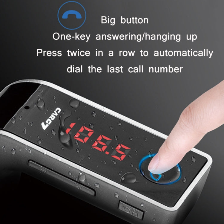G7 Car Hands-Free Bluetooth FM Player MP3(Gold) Eurekaonline