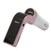 G7 Car Hands-Free Bluetooth FM Player MP3(Rose Gold) Eurekaonline